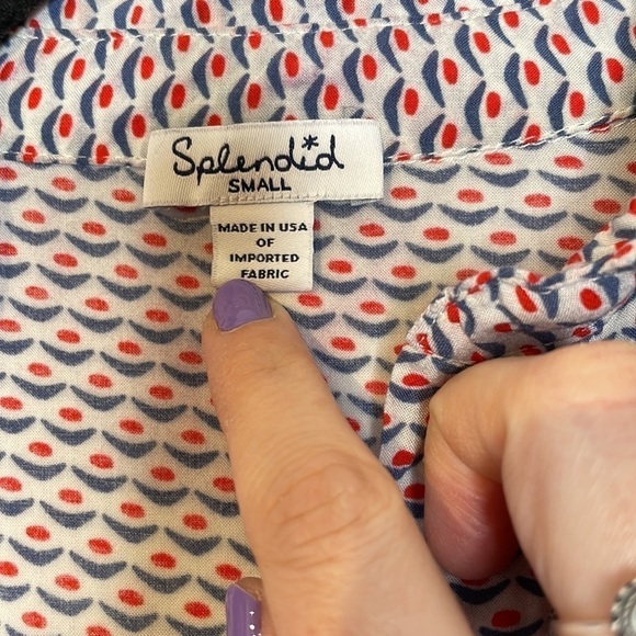 SPLENDID abstract print viscose blouse - Picture 6 of 9